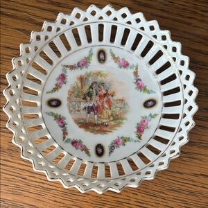 Vintage Germany Floral Decorative Plate